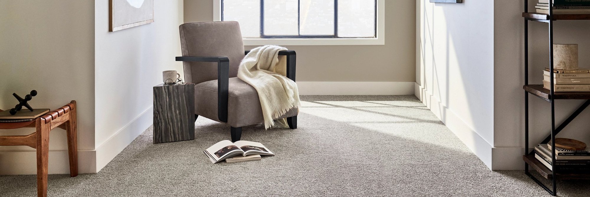 Sunny Living Room With A Carpeted Floor from Grand Design Floors in Maple Grove, MN